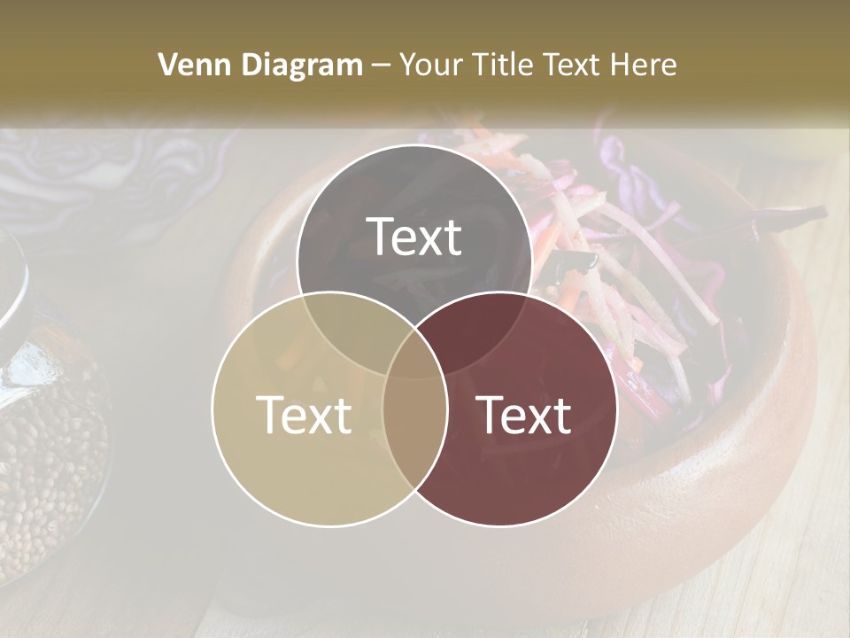 A Wooden Bowl Filled With Red Cabbage And Carrots PowerPoint Template