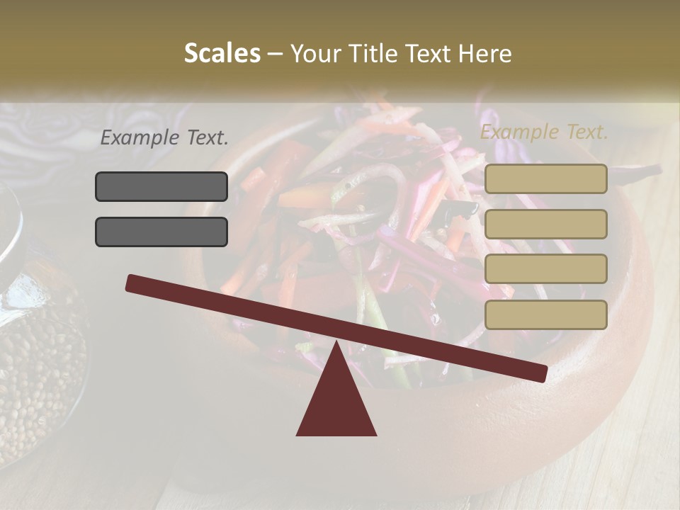 A Wooden Bowl Filled With Red Cabbage And Carrots PowerPoint Template