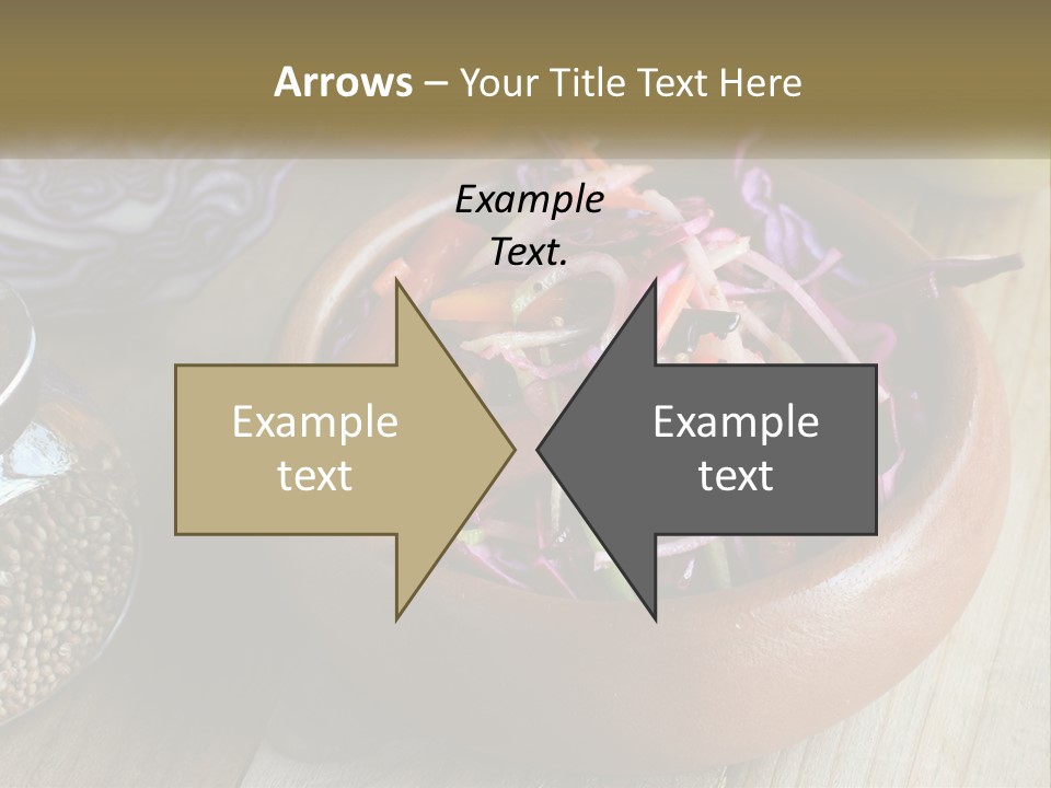 A Wooden Bowl Filled With Red Cabbage And Carrots PowerPoint Template