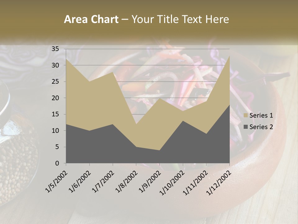A Wooden Bowl Filled With Red Cabbage And Carrots PowerPoint Template