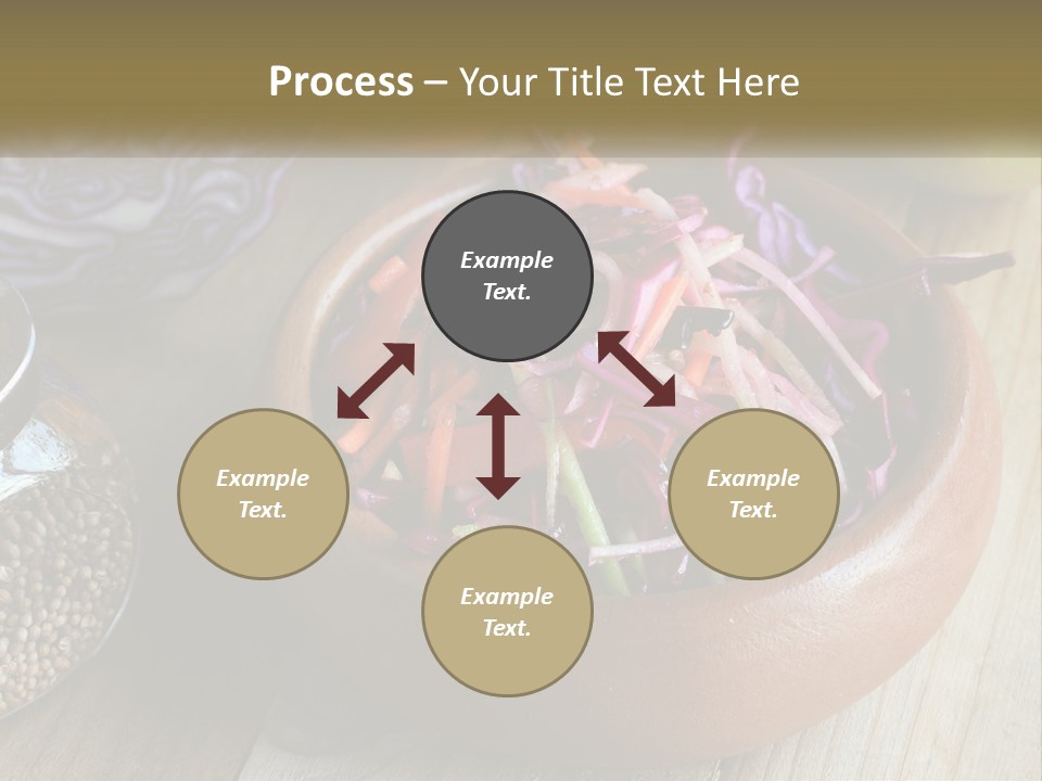 A Wooden Bowl Filled With Red Cabbage And Carrots PowerPoint Template