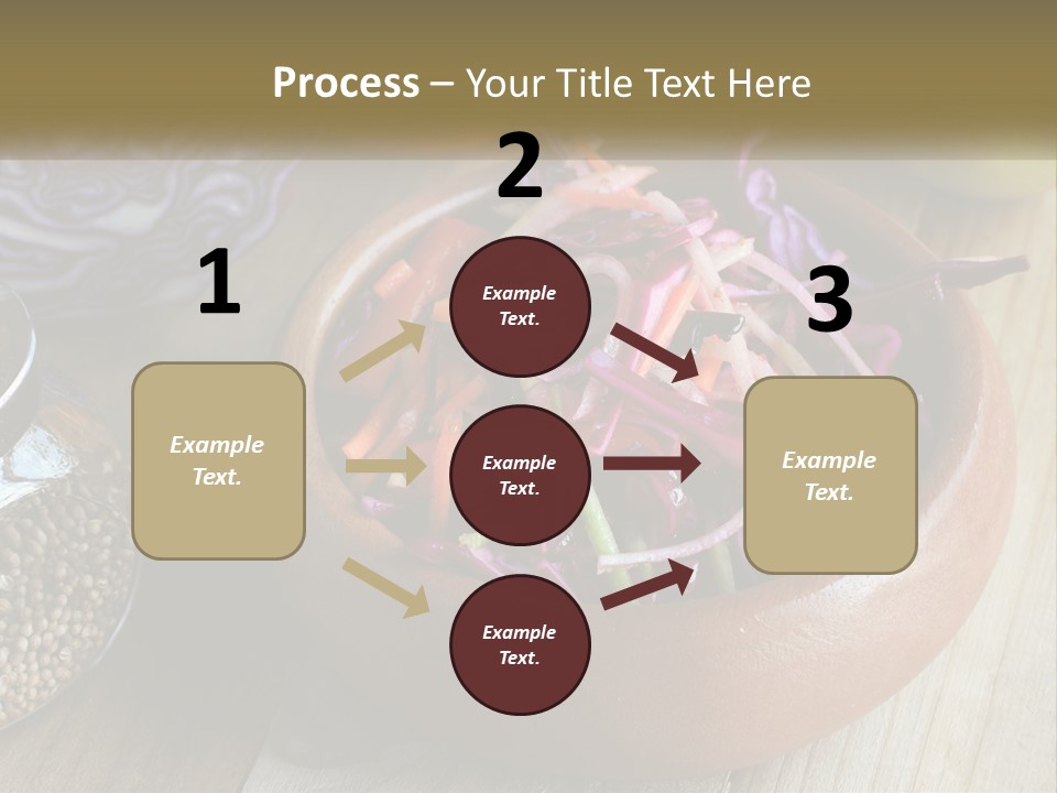 A Wooden Bowl Filled With Red Cabbage And Carrots PowerPoint Template