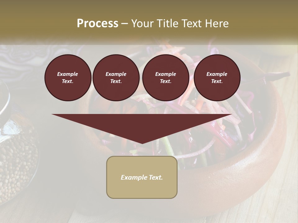 A Wooden Bowl Filled With Red Cabbage And Carrots PowerPoint Template