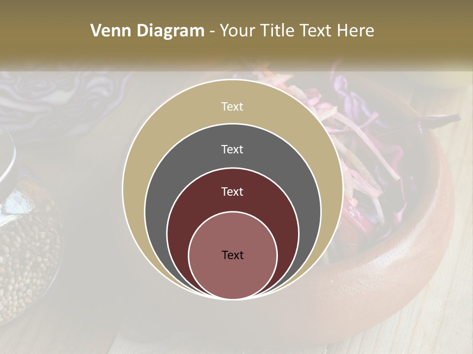 A Wooden Bowl Filled With Red Cabbage And Carrots PowerPoint Template