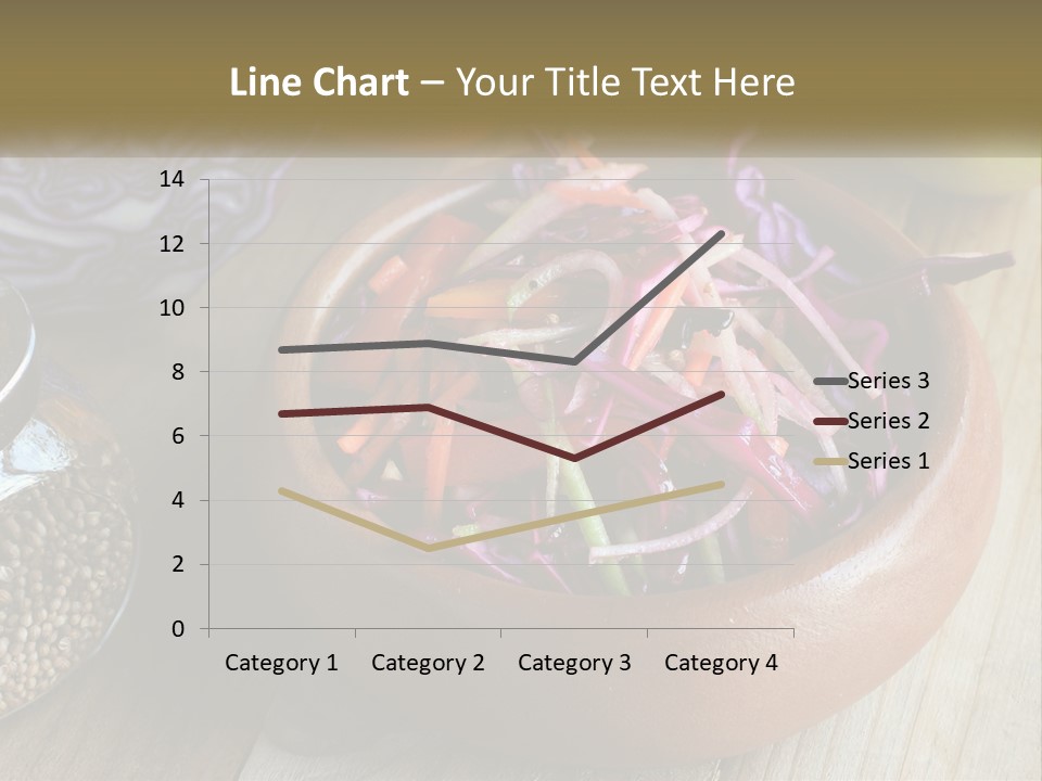 A Wooden Bowl Filled With Red Cabbage And Carrots PowerPoint Template