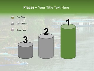 A Group Of Boats Floating On Top Of A River PowerPoint Template
