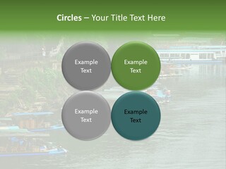 A Group Of Boats Floating On Top Of A River PowerPoint Template