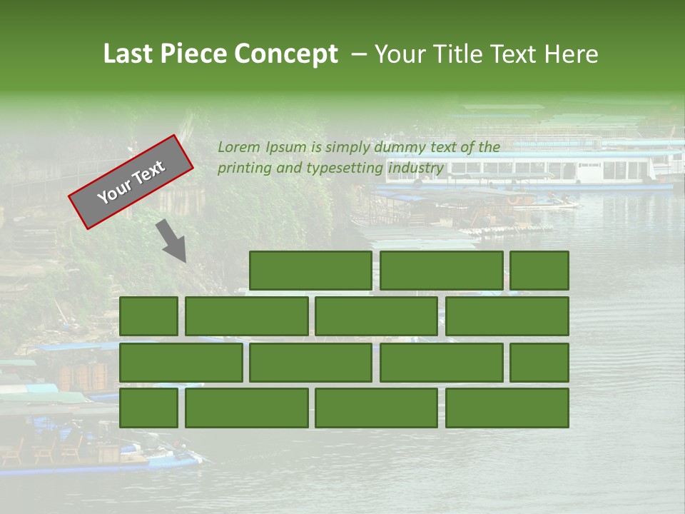 A Group Of Boats Floating On Top Of A River PowerPoint Template