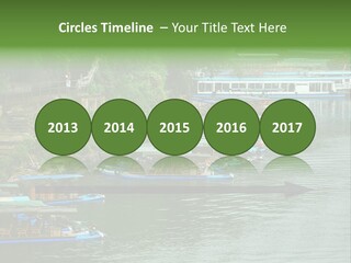 A Group Of Boats Floating On Top Of A River PowerPoint Template