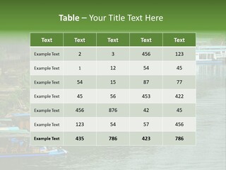A Group Of Boats Floating On Top Of A River PowerPoint Template