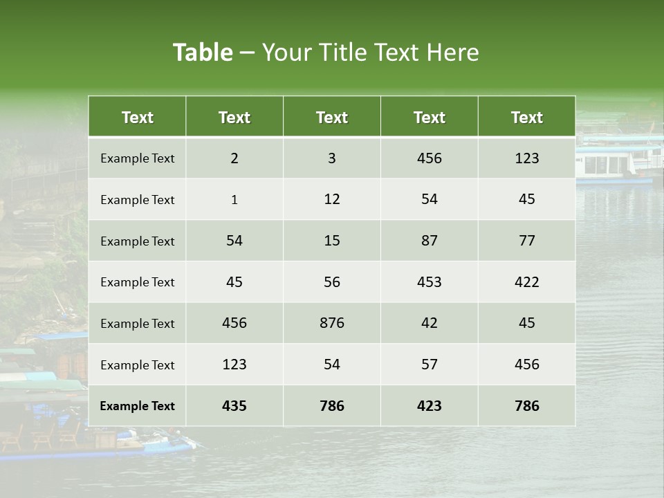 A Group Of Boats Floating On Top Of A River PowerPoint Template