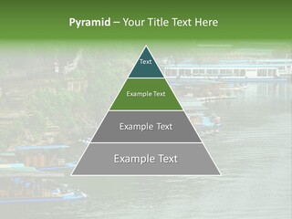 A Group Of Boats Floating On Top Of A River PowerPoint Template