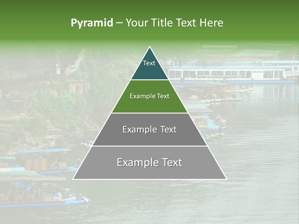 A Group Of Boats Floating On Top Of A River PowerPoint Template