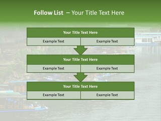 A Group Of Boats Floating On Top Of A River PowerPoint Template