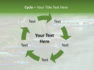 A Group Of Boats Floating On Top Of A River PowerPoint Template