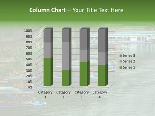 A Group Of Boats Floating On Top Of A River PowerPoint Template