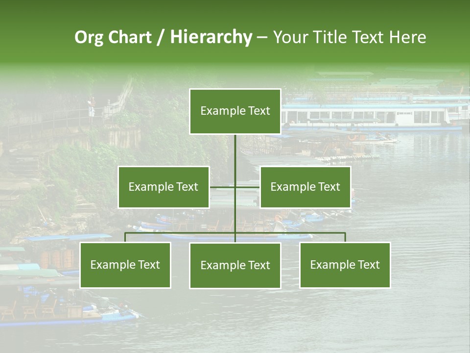 A Group Of Boats Floating On Top Of A River PowerPoint Template