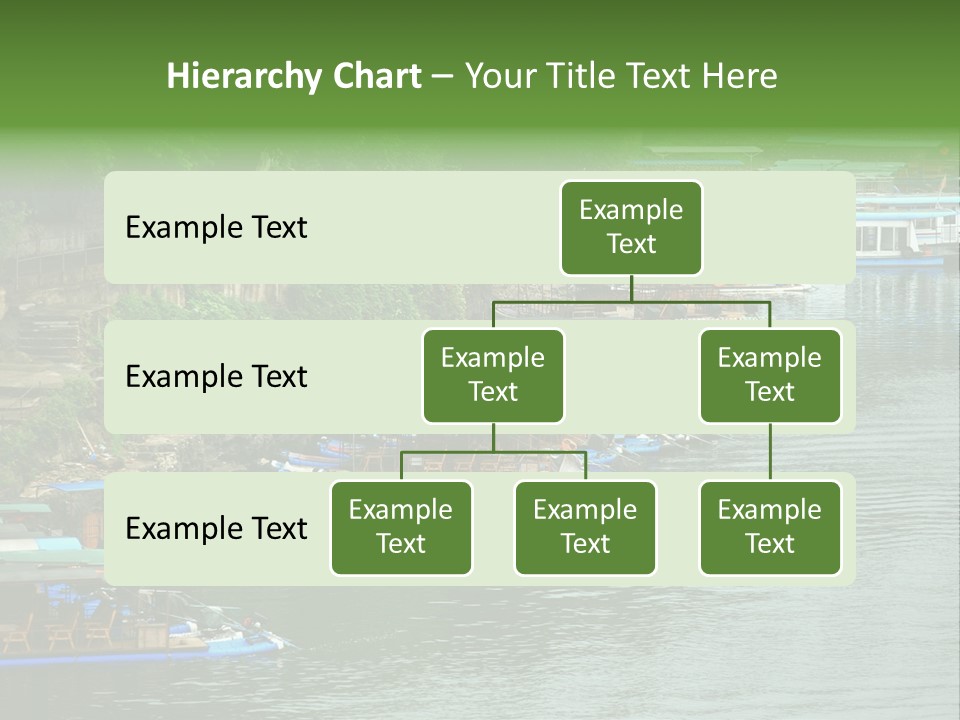 A Group Of Boats Floating On Top Of A River PowerPoint Template