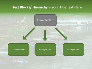 A Group Of Boats Floating On Top Of A River PowerPoint Template