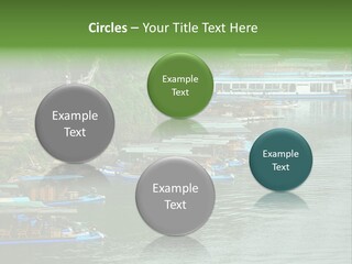A Group Of Boats Floating On Top Of A River PowerPoint Template