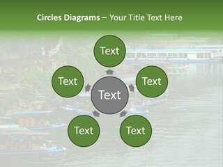 A Group Of Boats Floating On Top Of A River PowerPoint Template