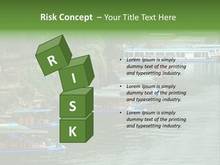 A Group Of Boats Floating On Top Of A River PowerPoint Template