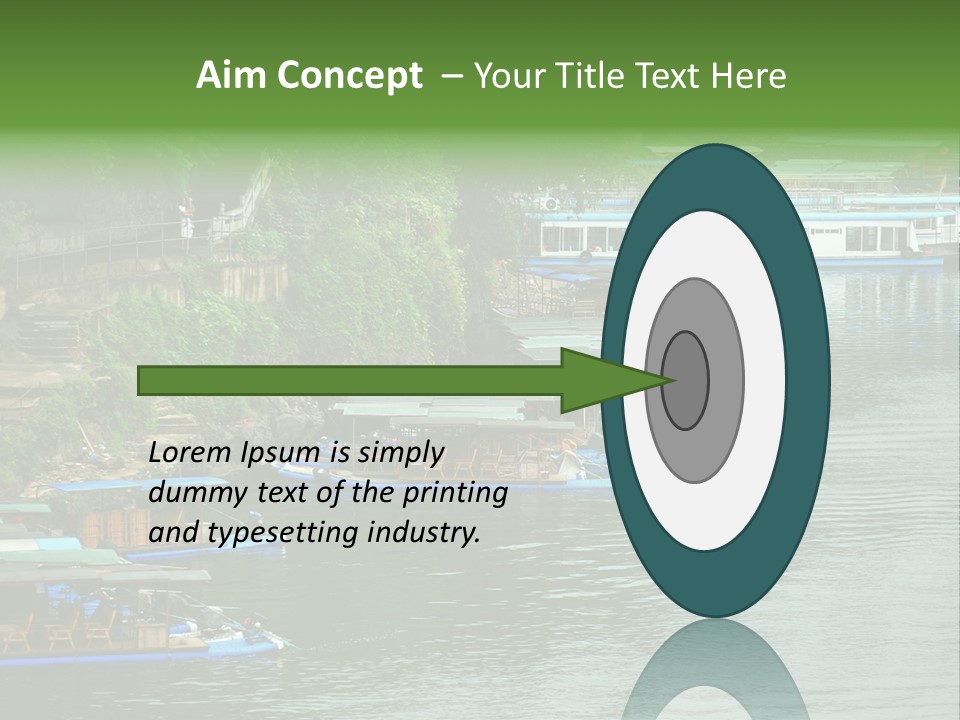 A Group Of Boats Floating On Top Of A River PowerPoint Template