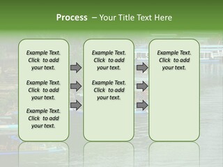 A Group Of Boats Floating On Top Of A River PowerPoint Template