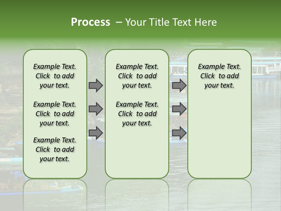 A Group Of Boats Floating On Top Of A River PowerPoint Template