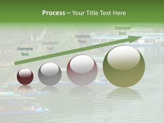 A Group Of Boats Floating On Top Of A River PowerPoint Template