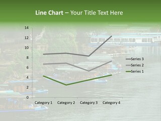 A Group Of Boats Floating On Top Of A River PowerPoint Template