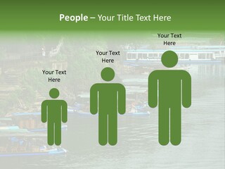 A Group Of Boats Floating On Top Of A River PowerPoint Template