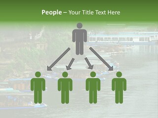A Group Of Boats Floating On Top Of A River PowerPoint Template