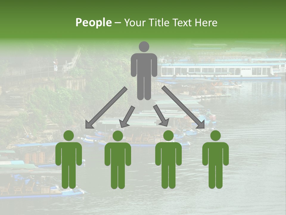A Group Of Boats Floating On Top Of A River PowerPoint Template