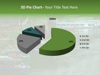 A Group Of Boats Floating On Top Of A River PowerPoint Template