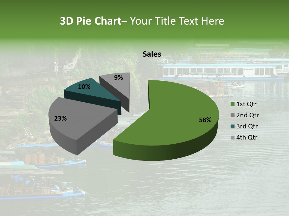 A Group Of Boats Floating On Top Of A River PowerPoint Template
