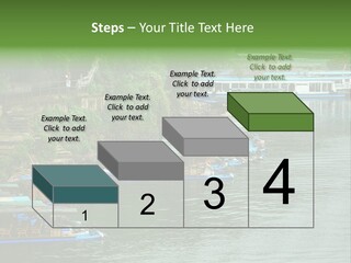A Group Of Boats Floating On Top Of A River PowerPoint Template