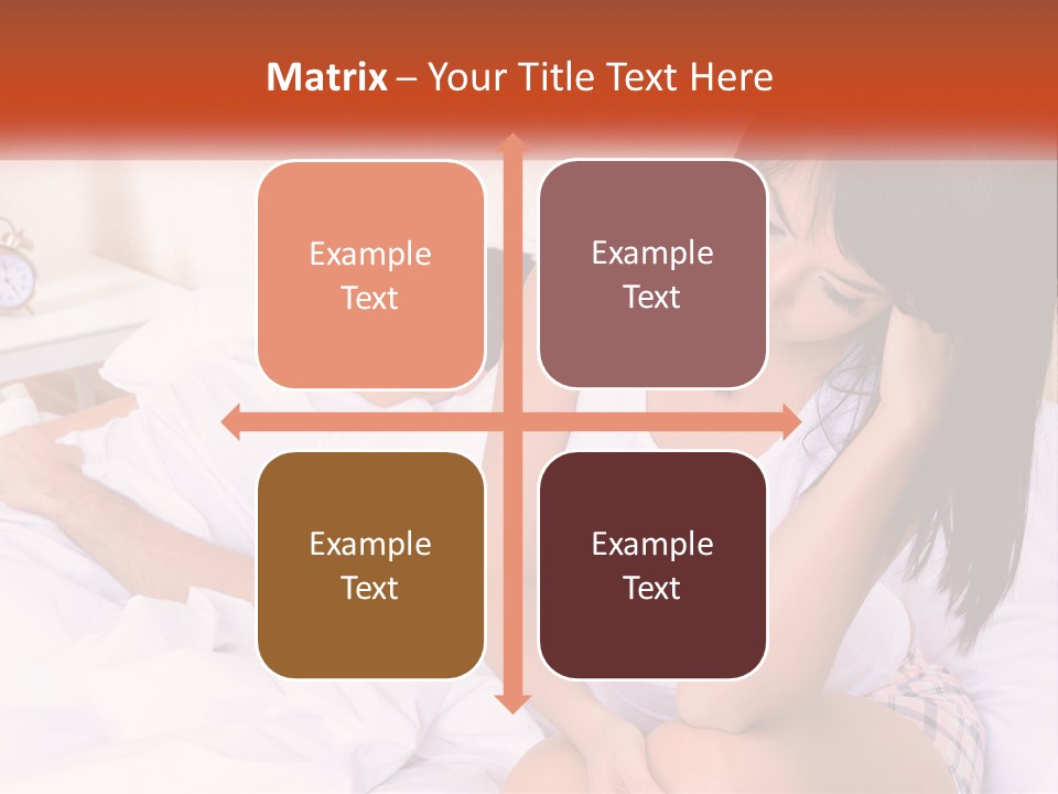 A Man And A Woman Laying In Bed Together PowerPoint Template