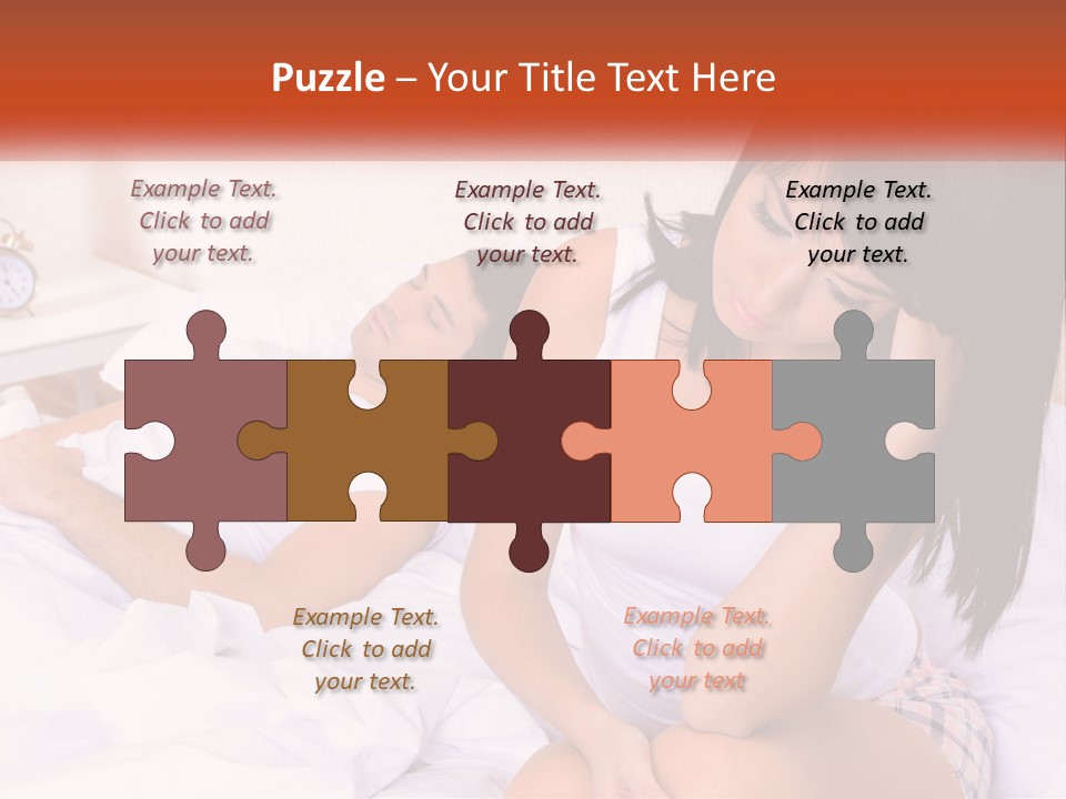 A Man And A Woman Laying In Bed Together PowerPoint Template