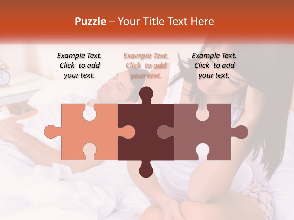 A Man And A Woman Laying In Bed Together PowerPoint Template