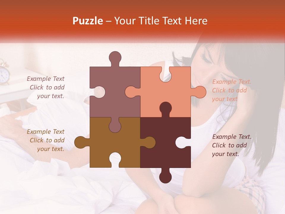 A Man And A Woman Laying In Bed Together PowerPoint Template