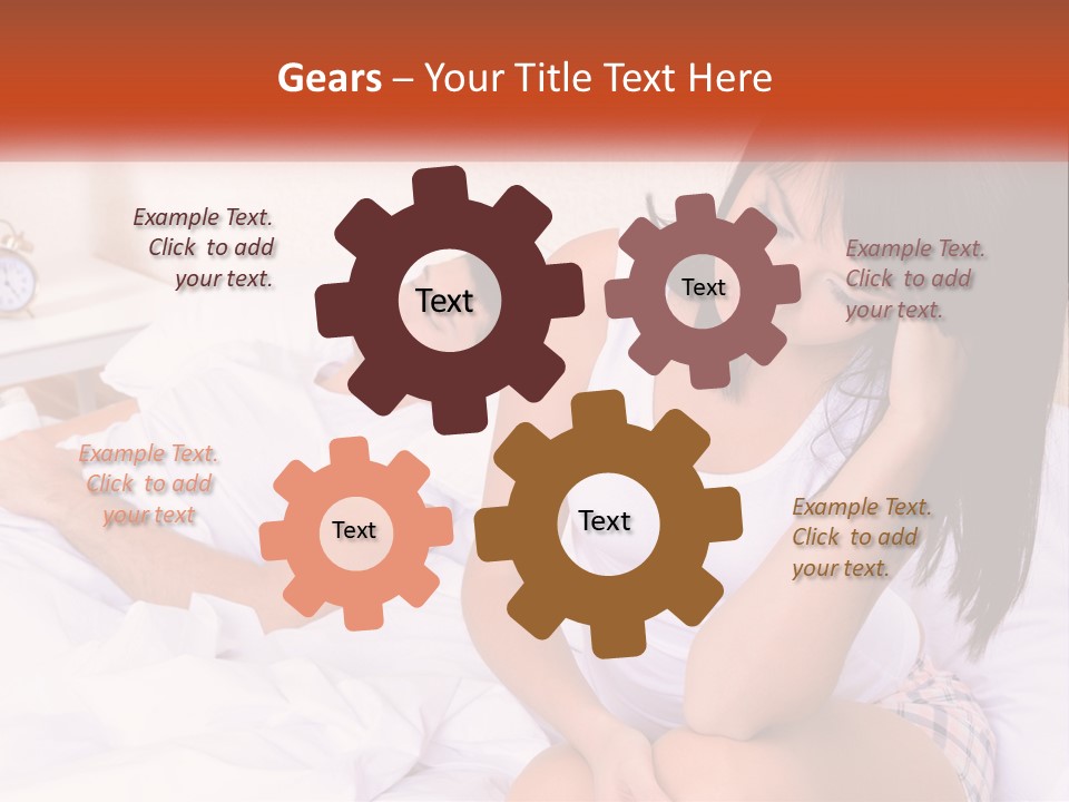 A Man And A Woman Laying In Bed Together PowerPoint Template