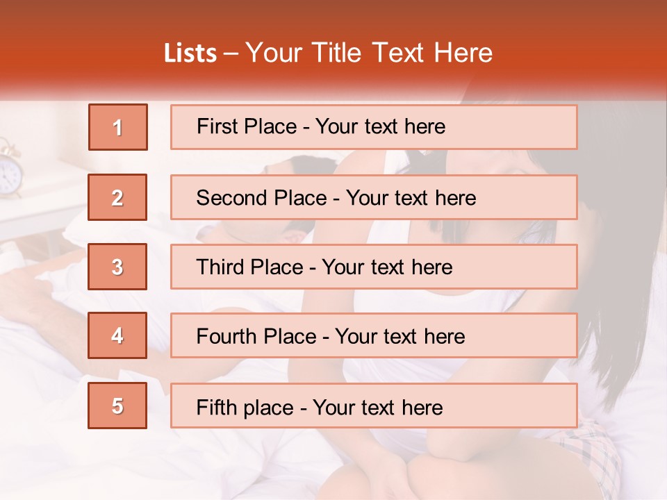 A Man And A Woman Laying In Bed Together PowerPoint Template