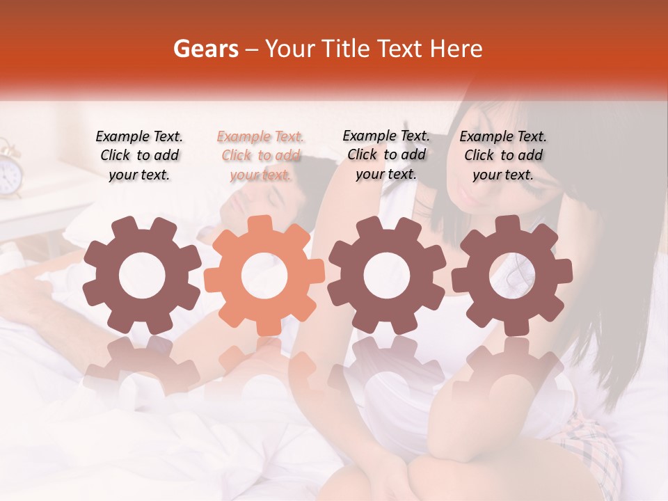 A Man And A Woman Laying In Bed Together PowerPoint Template