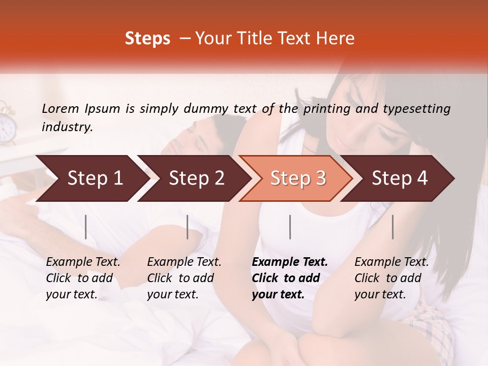 A Man And A Woman Laying In Bed Together PowerPoint Template