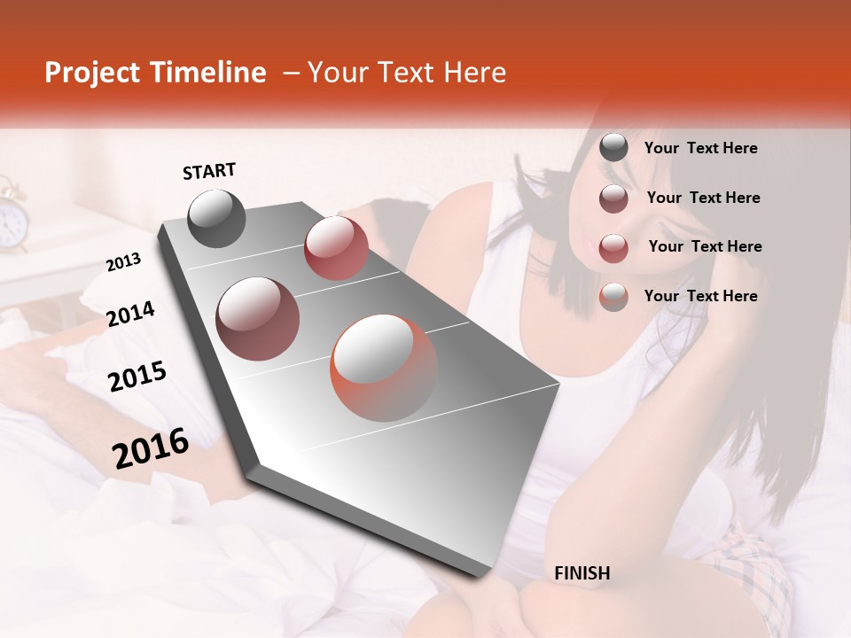 A Man And A Woman Laying In Bed Together PowerPoint Template