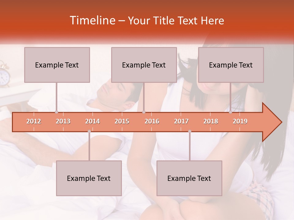 A Man And A Woman Laying In Bed Together PowerPoint Template