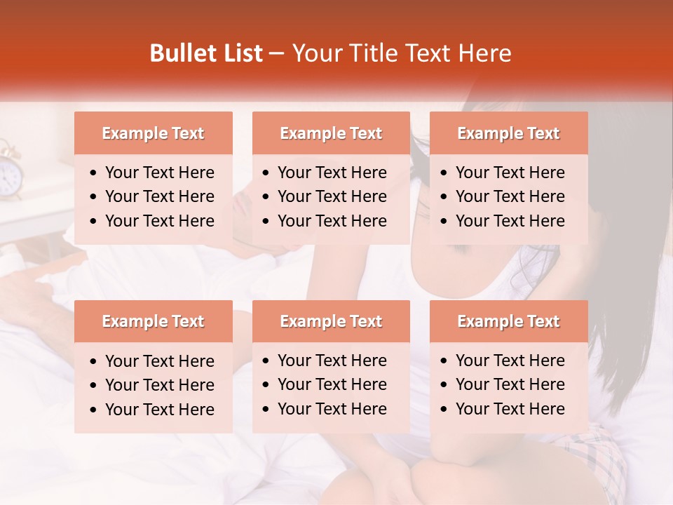 A Man And A Woman Laying In Bed Together PowerPoint Template