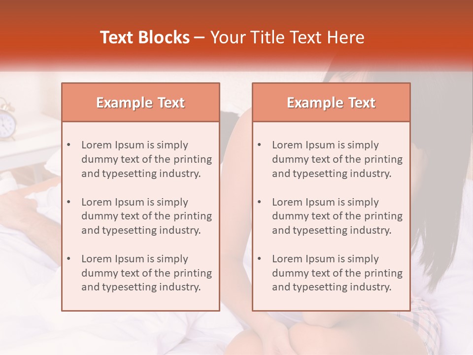 A Man And A Woman Laying In Bed Together PowerPoint Template