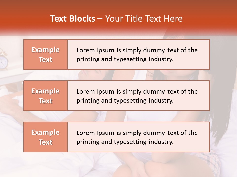 A Man And A Woman Laying In Bed Together PowerPoint Template